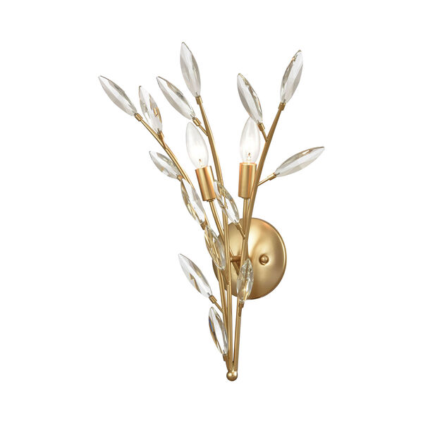 Flora Grace Champagne Gold Two-Light Wall Sconce, image 2