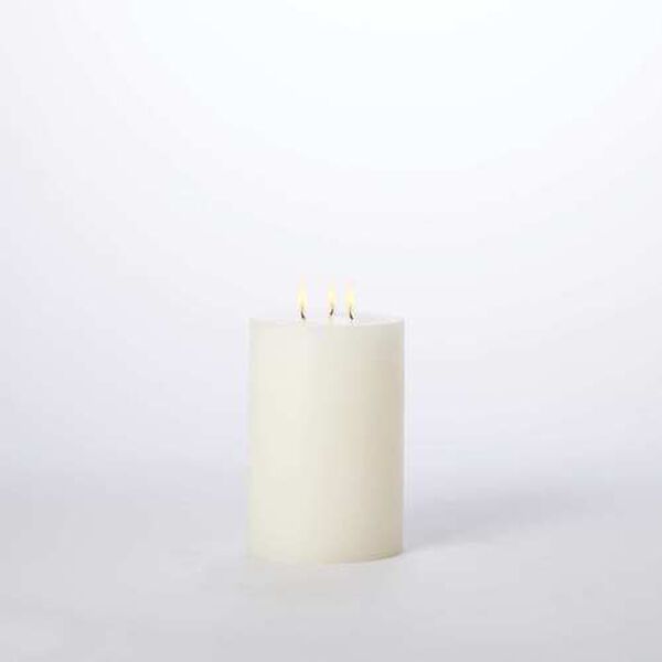 3-Wick Unscented Pillar Candle - 6 x 9, image 1