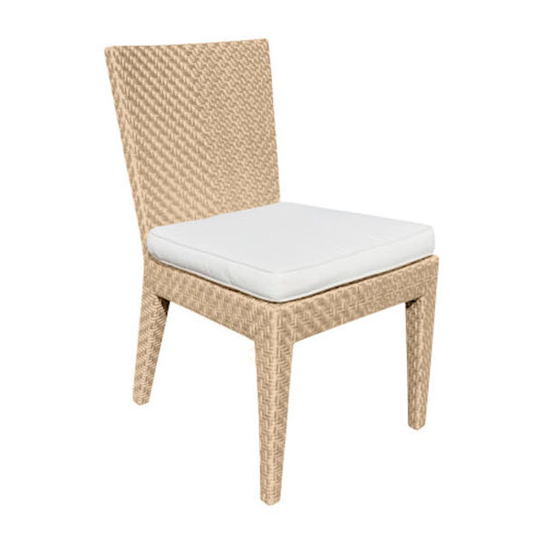 Austin Antique Beige Outdoor Dining Side Chair with Cushion, Set of 2, image 1