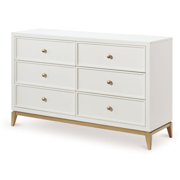 Chelsea by Rachael Ray White with Gold Accents Kids Dresser, image 2