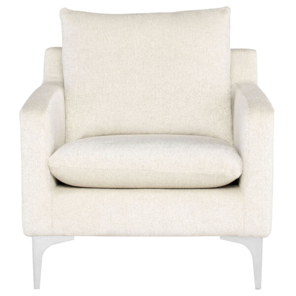 Anders Off White and Silver Occasional Chair, image 2