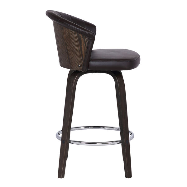 Ashley Brown and Chrome 26-Inch Counter Stool, image 3
