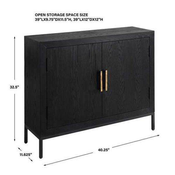 Front Range Dark Ebony Two-Door Cabinet, image 3