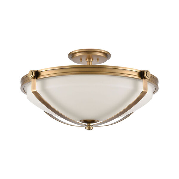 Connelly Natural Brass Four-Light Semi Flush Mount, image 2