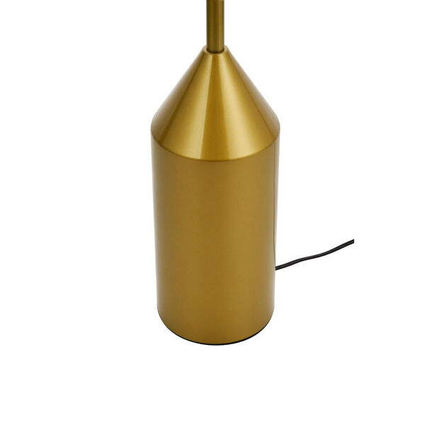 Ines Brass and White One-Light Floor Lamp, image 6