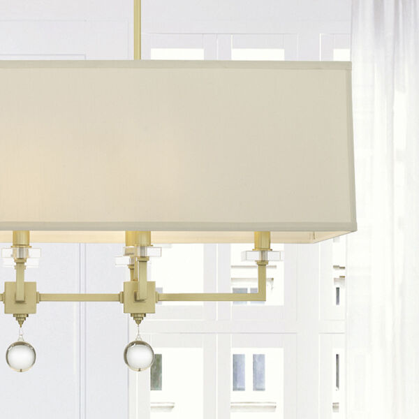 Paxton Antique Gold Eight-Light Chandelier, image 3