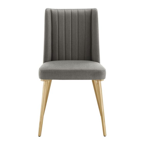 Minnie Dark Gray and Gold Dining Chair, image 2