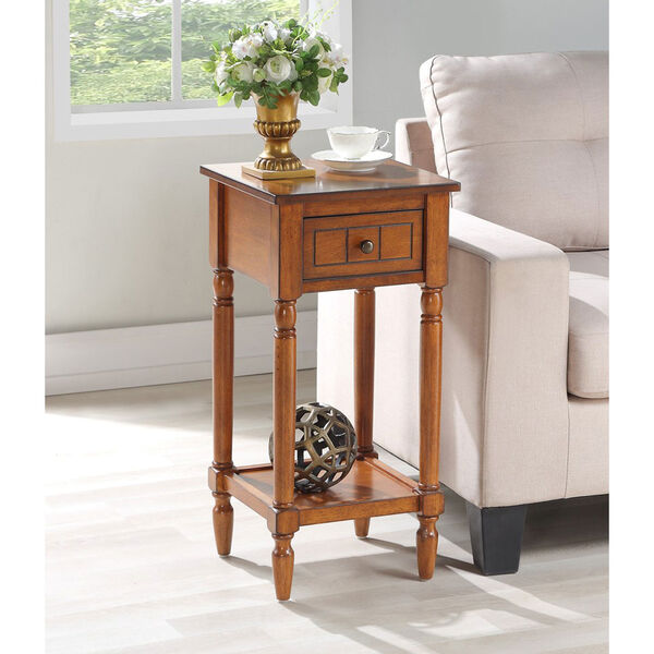 French Country Khloe Accent Table in Walnut, image 1