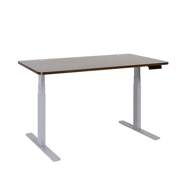 Autonomous Gray Frame Walnut Classic Top Premium Adjustable Height Standing Desk, image 1