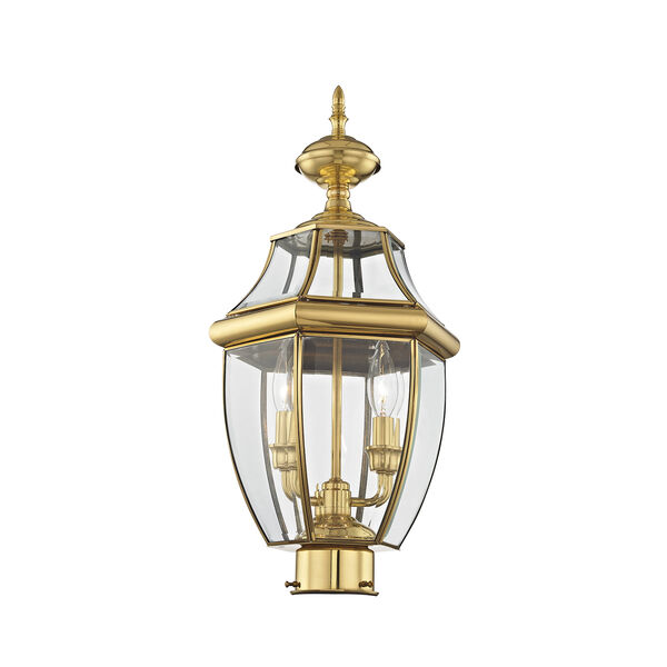 Monterey Polished Brass Two-Light Outdoor Fixture, image 4
