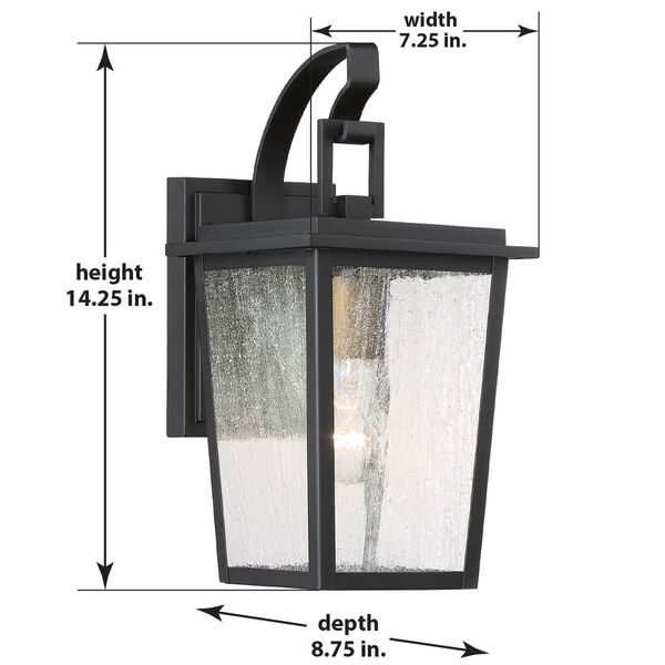 Cantebury Black With Gold One-Light Outdoor Wall Mount, image 2