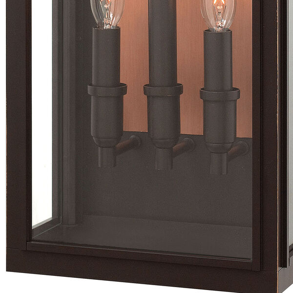 Sutcliffe Oil Rubbed Bronze Three-Light Outdoor Wall Sconce, image 2