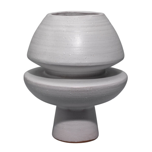Foundation Matte Frosted Grey Ceramic Decorative Vase, image 1