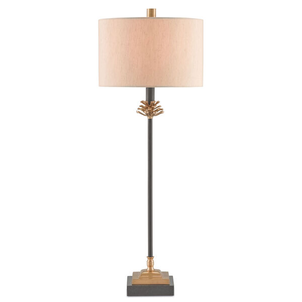 Pinegrove Antique Brass and Black One-Light Table Lamp, image 1