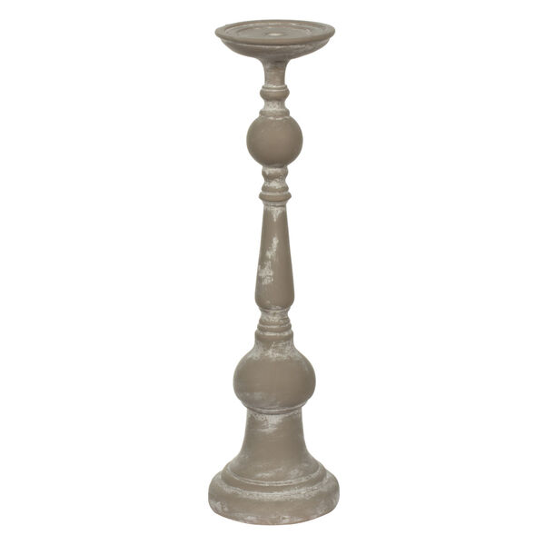 White 21-Inch Candlestick Polyresin, image 1