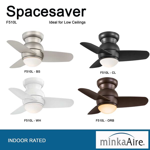 Spacesaver Coal 26-Inch Integrated LED Ceiling Fan, image 6