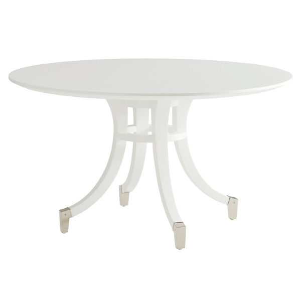 Avondale Linen White Lombard Round 60-Inch Dining Table, image 1