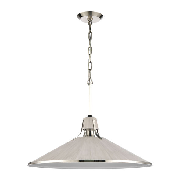 Danique Sunbleached Oak and Polished Nickel One-Light Pendant, image 2