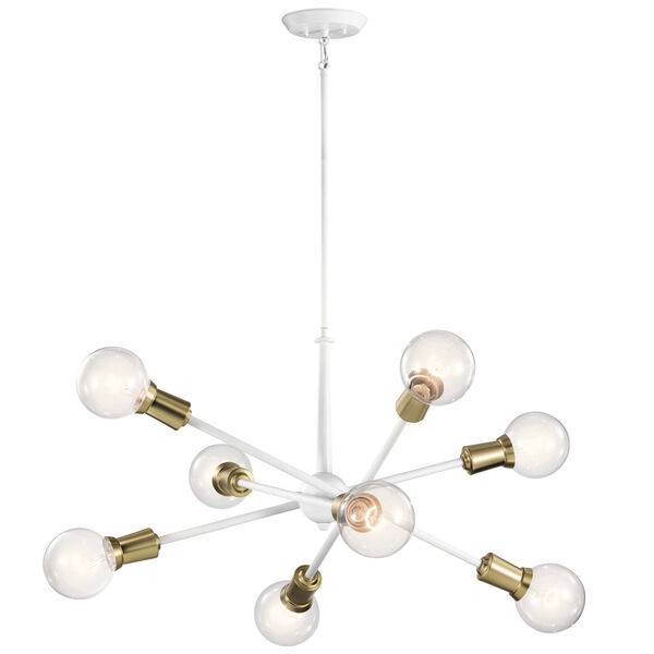Armstrong White Eight-Light Chandelier, image 2