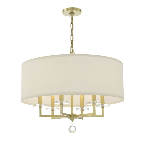Paxton Antique Gold Six-Light Chandelier, image 2