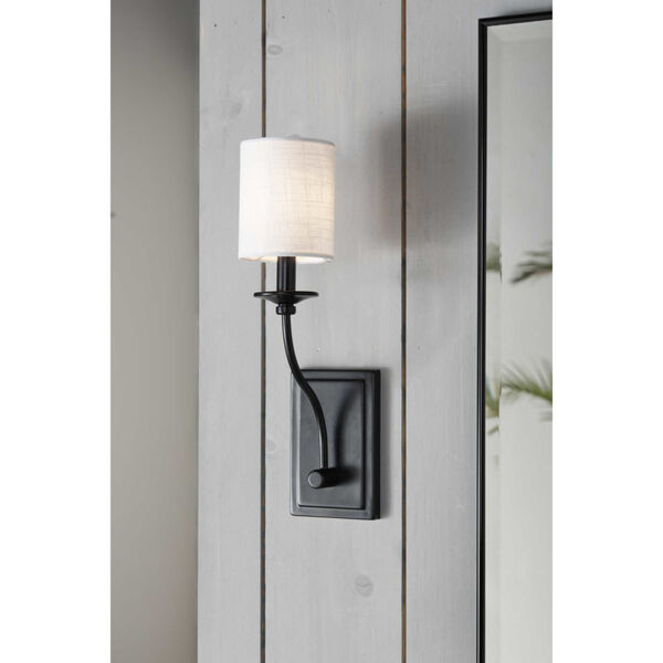 Bonita White and Black Five-Inch One-Light ADA Wall Sconce, image 3