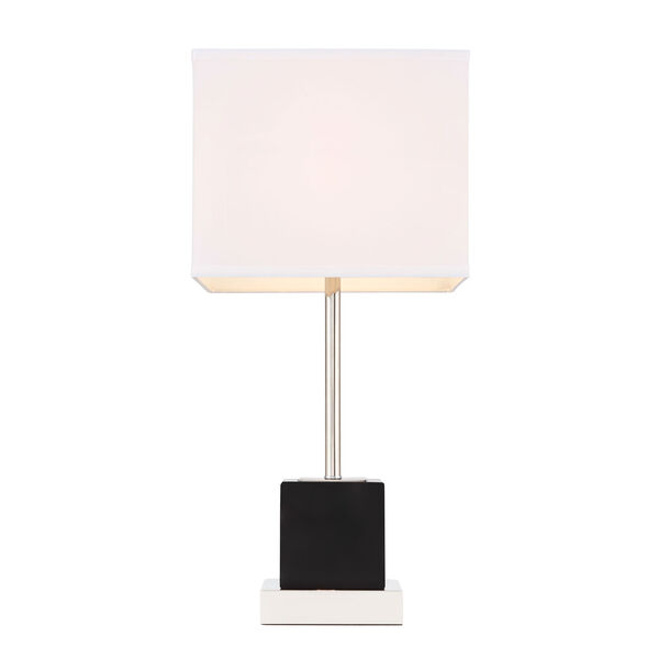 Lana Polished Nickel and Black 12-Inch One-Light Table Lamp, image 4