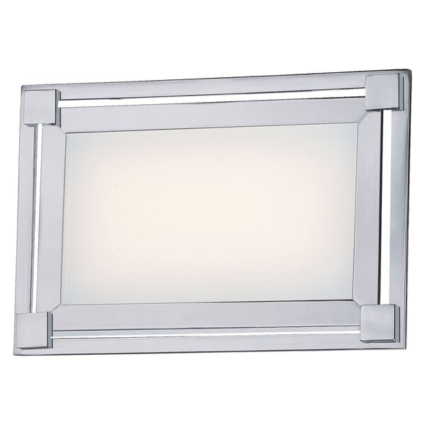 Framed Chrome One-Light 9.25-Inch Wide LED Bath Light, image 1