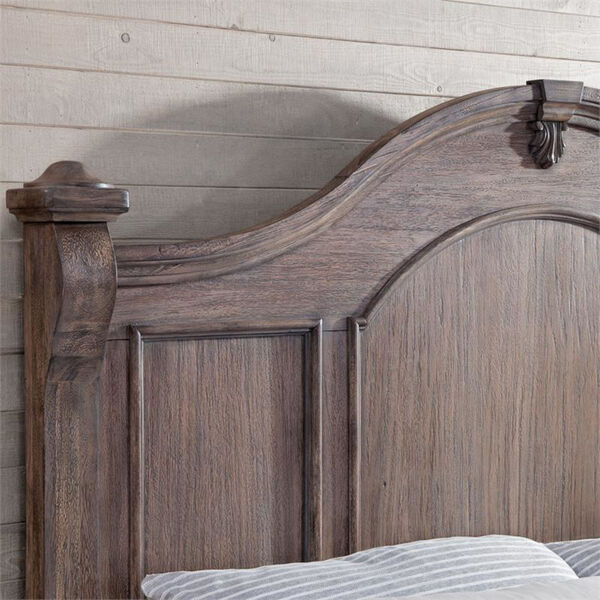 Heirloom Rustic Charcoal Rustic Charcoal King Poster Bed, image 4