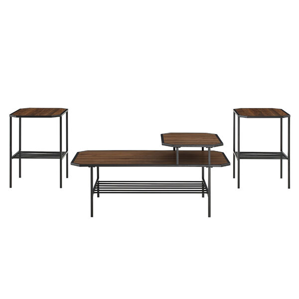 Dark Walnut Tiered Accent Table Set, 3-Piece, image 2