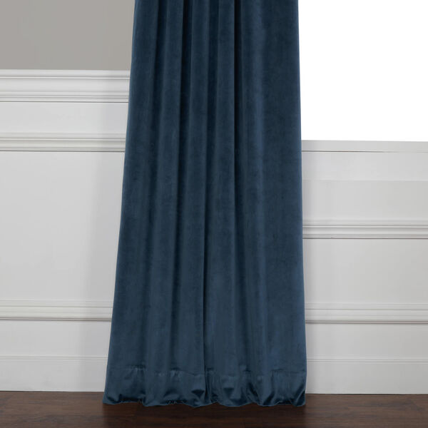 Blue 84 x 50 In. Plush Velvet Curtain Single Panel, image 10