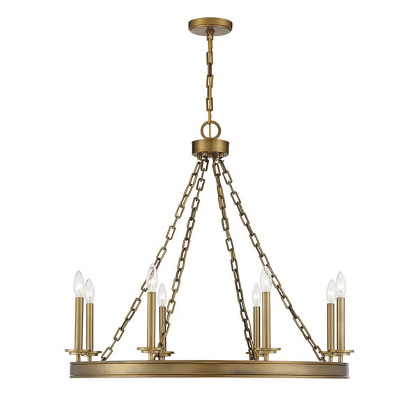 Seville Warm Brass Eight-Light Chandelier, image 1