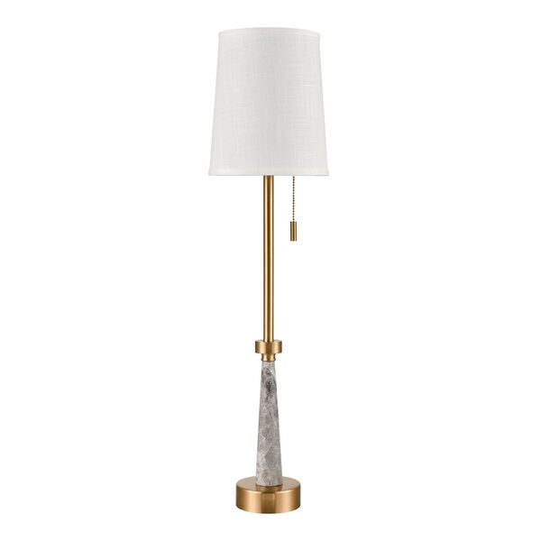 Magda Gray Marble and Satin Brass One-Light Table Lamp, image 2