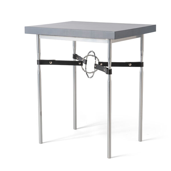 Equus Silver and Black Side Table with Grey Maple Wood Top, image 1