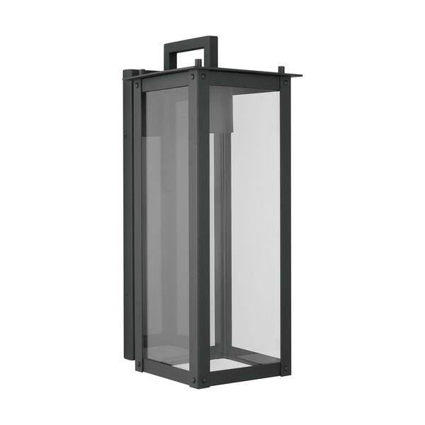 Hunt Black Eight-Inch One-Light Outdoor Wall Lantern, image 4