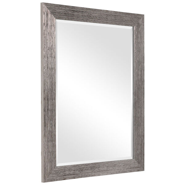 Wellington Silver Textured Rectangular Wall Mirror, image 5