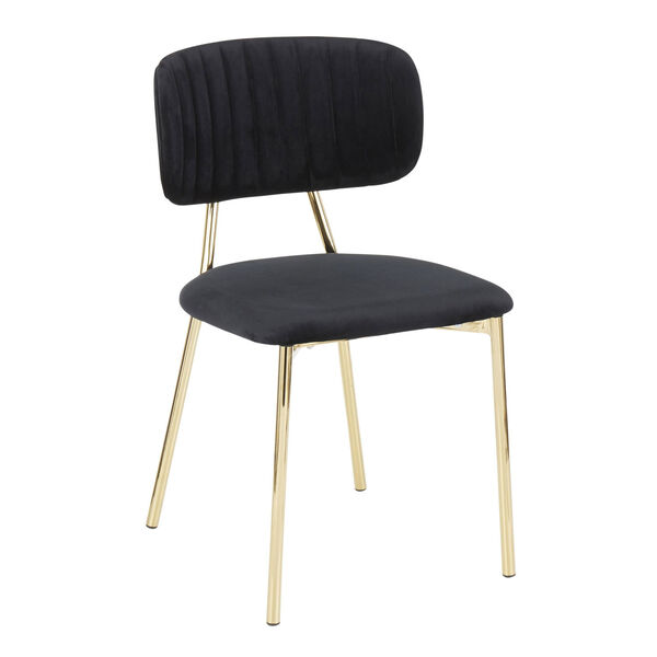 Bouton Gold and Black Dining Chair, Set of 2, image 2