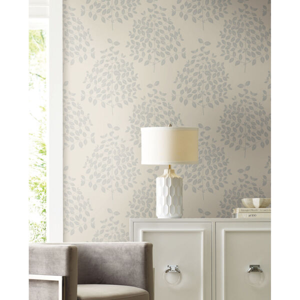 Candice Olson Modern Nature 2nd Edition Cream and Silver Tender Wallpaper, image 1