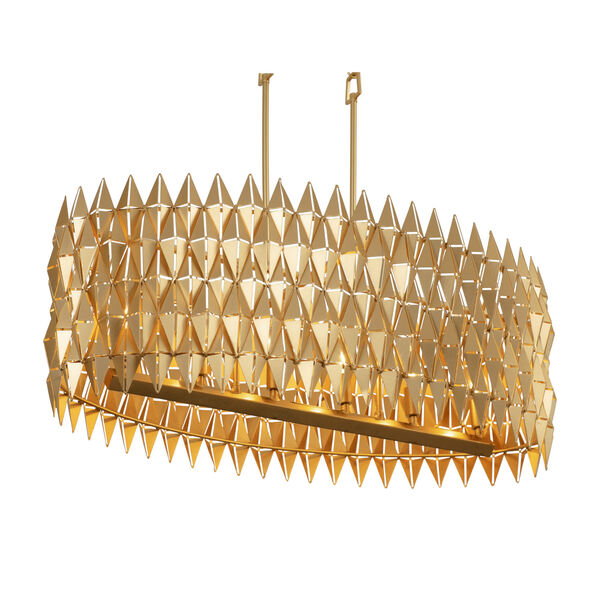 Forever French Gold Six-Light Linear Pendant, image 2