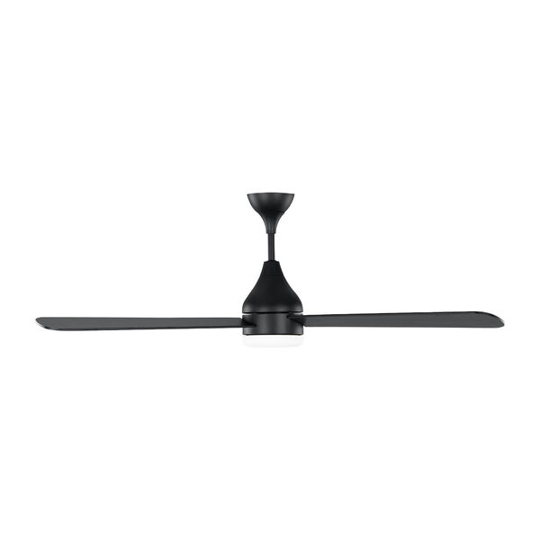 Streaming Smart Midnight Black 60-Inch Indoor/Outdoor Integrated LED Ceiling Fan with Remote Control and Reversible Motor, image 3