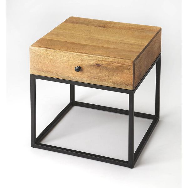 Brixton Iron and Wood End Table, image 1