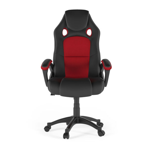 Stanton Red High Back Gaming Task Chair with Vegan Leather, image 1