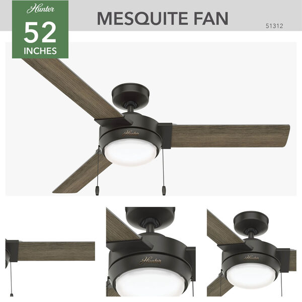 Mesquite Noble Bronze 52-Inch LED Ceiling Fan, image 3