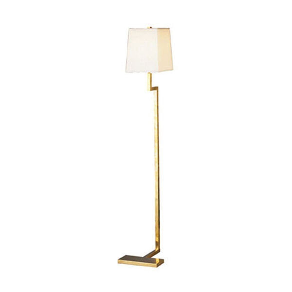 Adams Natural Brass One-Light Floor Lamp, image 1