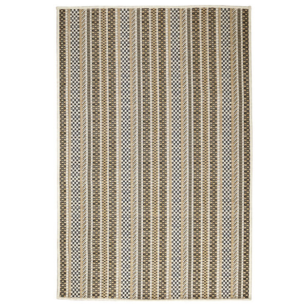 Carmel Rope Stripe Sand Stripe Rectangular: 3 Ft. 3 In. x 4 Ft. 11 In. Indoor Outdoor Rug, image 1