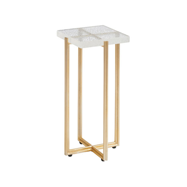 Palm Desert Acrylic and Gold Ashlyn Accent Table, image 1