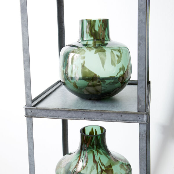 Green and Gold 9-Inch Maisha Vase, image 4