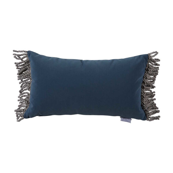 Chambray Velvet 14 x 24 Inch Pillow with Builion, image 1