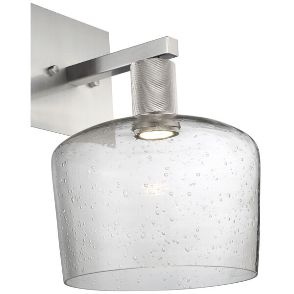 Port Nine Silver Outdoor Intergrated LED Wall Sconce with Clear Glass, image 5