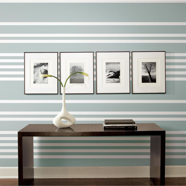 Stripes Resource Library Light Blue Scholarship Stripe Wallpaper – SAMPLE SWATCH ONLY, image 3