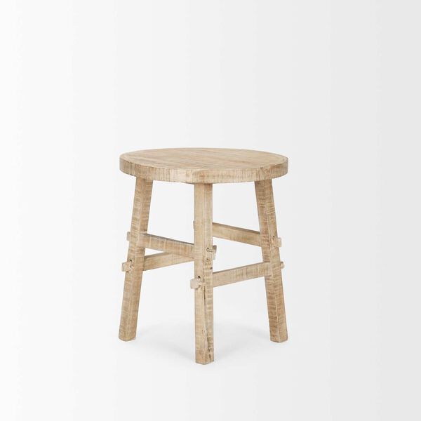 Rosie Blonde White Wash Wood End Table, image 3
